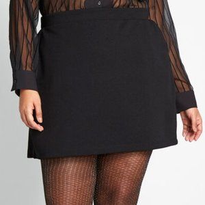 Modcloth Black This is Knit Mini Skirt